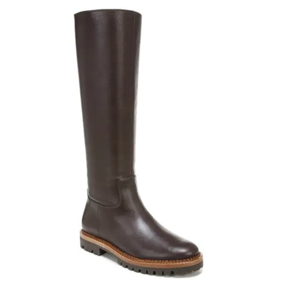 collin water resistant knee high lug boot vince